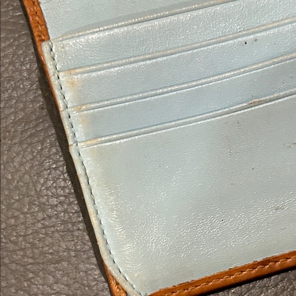 Vintage Coach Continental Brown and Tan Women's Leather and canvas Wallet - Picture 13 of 14